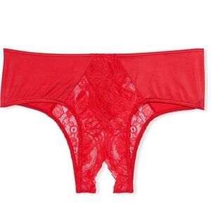 Victoria's Secret Crotchless Red 💋💄 Lace Panty